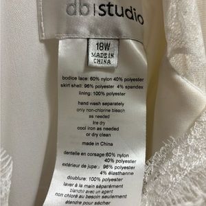 David’s bridal dress, never been worn, has  price tag of $199.
